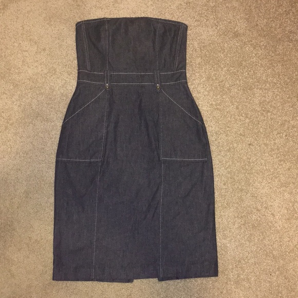Express Dresses & Skirts - Express Denim Strapless Dress